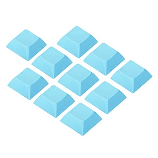 PATIKIL18mm空白キーキャップ10個ユニバーサルPBTキーボードの交換アクセサリーMX機械的キーボード用シアン