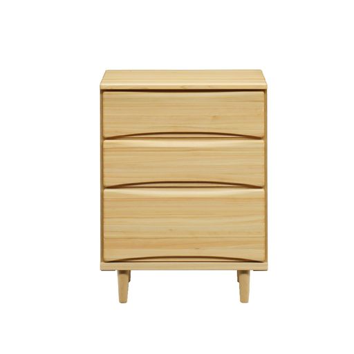 ローチェスト 収納棚 60cm幅3段 オーク446397