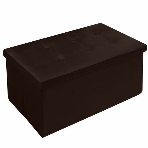 Rakuten - Cictokpオットマン 収納 スツール ボックス ふた付き 折りたたみ スツール 椅子 収納 76x38x38cm ボックススツール 足置き 一人掛け チェア 腰掛けイス フットスツール ベンチ 収納 室内 コンパ…