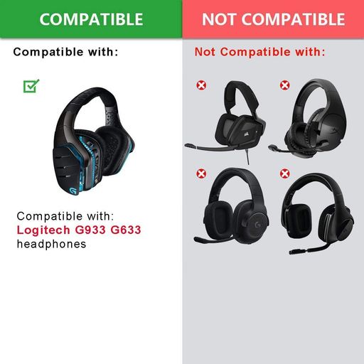 樂天商城 - G933イヤークッション交換用イヤーマフイヤーパッドカップカバーロジクールG933G633G633Artemisヘッドフォン用クッションイヤーパッドヘッドバンド(イヤーパッド+ヘッドバンド)