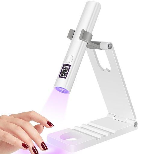 UYTONジェルネイルライトLED&UVネイルライトペン型【2階段タイマー・折り畳みスタンド付属】速乾ハンデ..