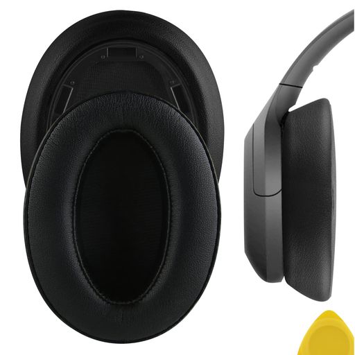 Geekria イヤーパッド互換性 パッド ソニー Sony WH-H910N Wireless Noise-Canceling ヘッドホンに対応 パッド イヤー/イヤーカップ (プロテインレザー/ブラック)