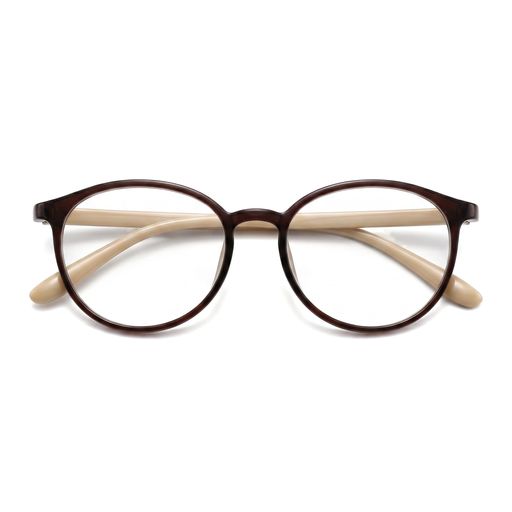  ブルーライトカット メガネ 度なし 軽量 PCメガネ 紫外線カット UVカット (ブラウン)