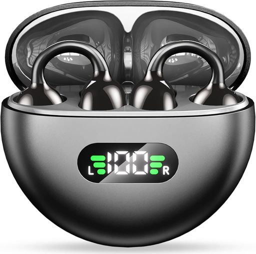 イヤホンbluetoothワイヤレスイヤホンイヤーカフStrcoij空気伝導耳挟み式bluetoothぶるーとゅーすイヤフォンオープンイヤーType-C急速充電耳塞がず快適数字LEDディスプレイ落ちない快適装着感…