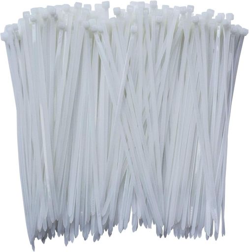lanade 耐候性 頑丈なナイロン 結束バンド 幅3.6mm 長さ200mm/300本入 ホワイト/WHITE 屋内 屋外用 耐久ケーブルタイ 強力ケーブル固定 配線管理 耐熱ロックタイ プラスチック タイラップ いんし…