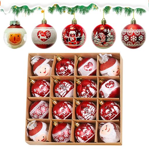 SINGERTOPクリスマスボールオーナメントクリスマス飾りボール16個セットクリスマス用ボールオーナメント6cm北欧風クリスマスツリーの飾りデコレーション装飾ChristmasDecorationクリスマス用品