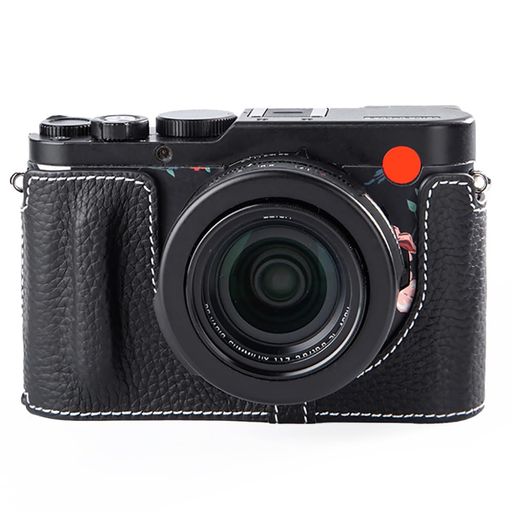 D-Lux 8専用 レトロな本革(牛革)手作りのハーフケース カメラ保護カバー適用Leica ...