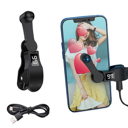 CHENLONBスマホ連打装置LEDディスプレイ付き180度回転可能無音自動タップtype-c給電式108のクリック周波数レンジ各種タッチパネル機器対応