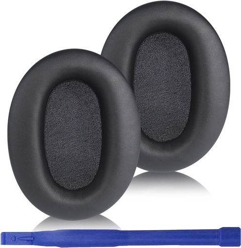 WH-CH710N交換用イヤーパッドイヤークッションSonyWH-CH700NWH-CH710NWH-CH720Nヘッドフォン用イヤークッションソフトプロテインレザー付きイヤーコンフォートメモリーフォーム(卵白皮革/ブラック)