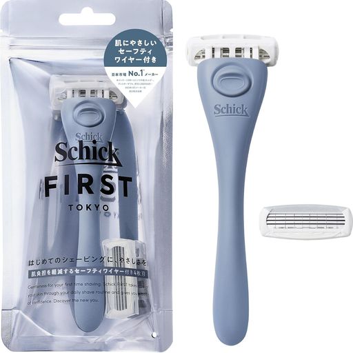 Schick(シック) シックファースト シェービング ホルダー(刃付き+替刃1コ) デニムインディゴ 髭剃り カミソリ