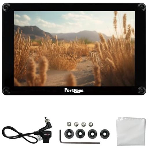 Portkeys HS8 カメラモニター 8 インチ 1100nit の明るさ、3G SDI 入出力フィール...