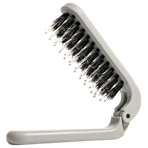 もつれ解消 トラベル猪毛ミニ折りたたみヘアブラシ