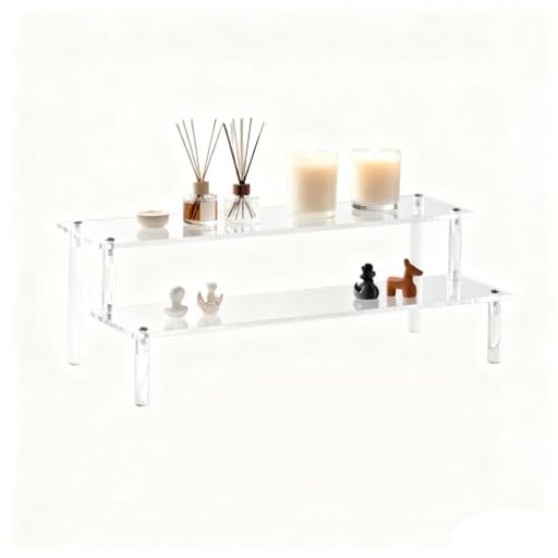 Ginhkokアクリルスタンドフィギュアアクリル展示台ディスプレイクリア透明ステージコレクションケースひな壇収納棚展示棚台収納棚マニキュアアクセサリー人形化粧品陳列台簡単組み立…