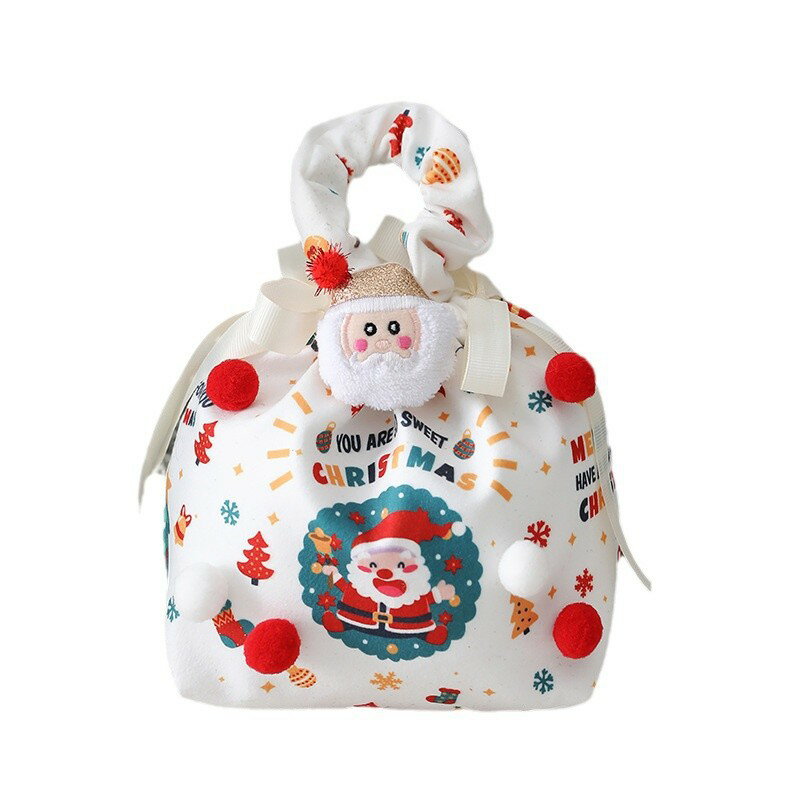Rakuten - 【クリスマスギフトバッグ】3個セット リンゴ袋 クリスマスパーティー袋 子供用手提げ袋 キャンディバッグ プレゼント袋 ラッピング用品
