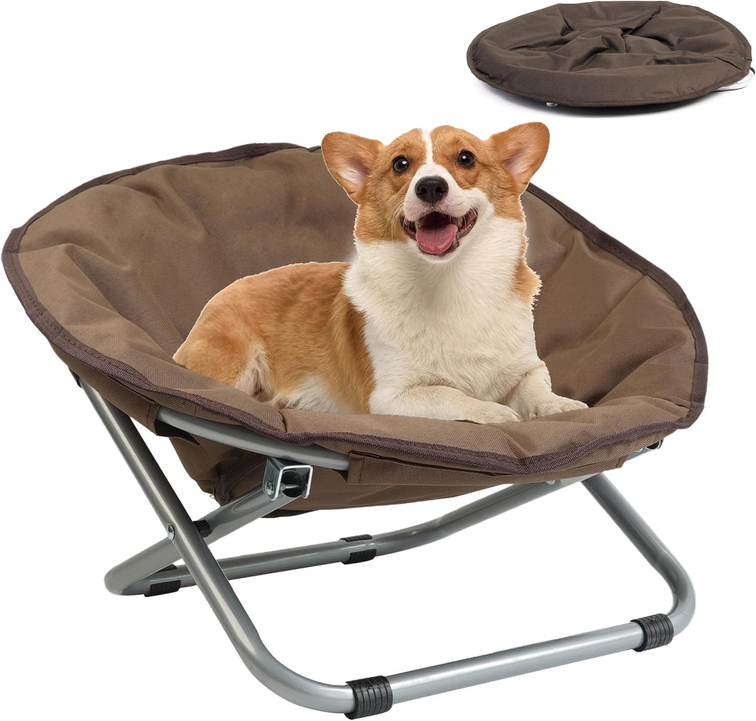 Rakuten - 犬用ベッド ドッグコット ペットベッド 取り外し可能ピロートップマット アウトドア 折りたたみ 洗える クッション付き 地面から離れ キャンプ
