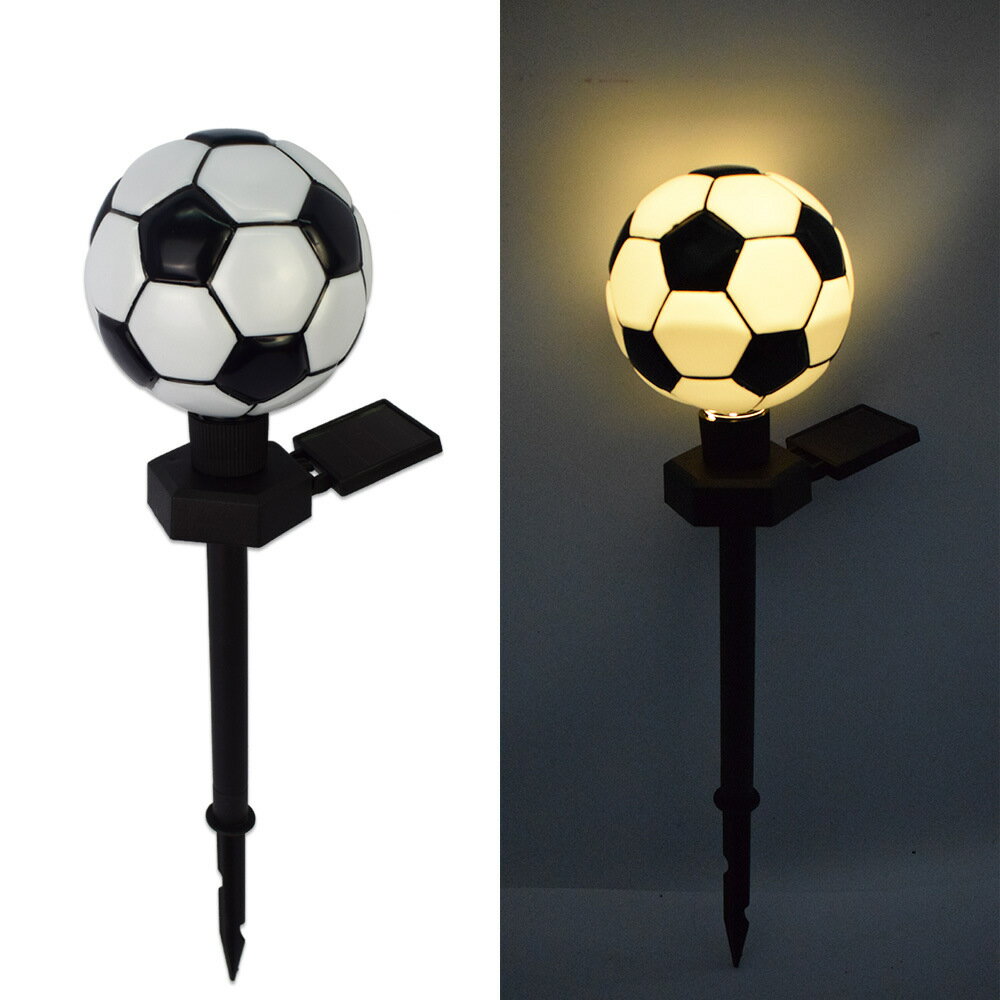 サッカーボール型ソーラーガーデンライト 防水LED屋外照明 ワールドカップデザイン ソーラー充電式 芝生ライト 庭園ライト 別荘・庭・花壇・歩道・エントランス装飾に最適 スポーツモチーフ景観ライト 屋外インテリア防水ライト
