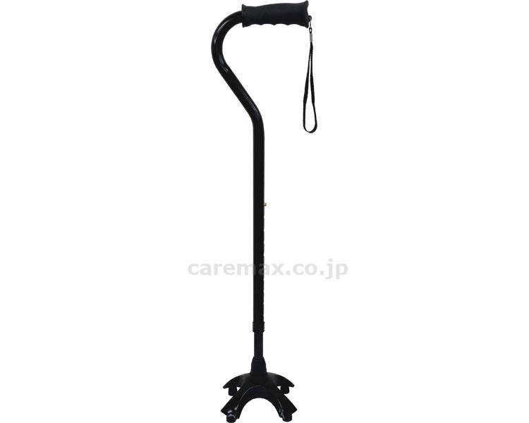 商品の仕様 ●サイズ／長さ69.5〜92cm（10段階／2.5cm）、グリップ長さ：11.7cm、ベース部：幅15.1×奥行15.1cm ●パイプ径／上部：22mm、下部：19mm ●重さ／610g ●材質／本体：アルミ、グリップ：TPR ●生産国／中国 ●付属品／替えゴム、ストラップ（ひも） 商品の説明 ・T字杖では不安定な方がより安定して使用できる4点杖です。