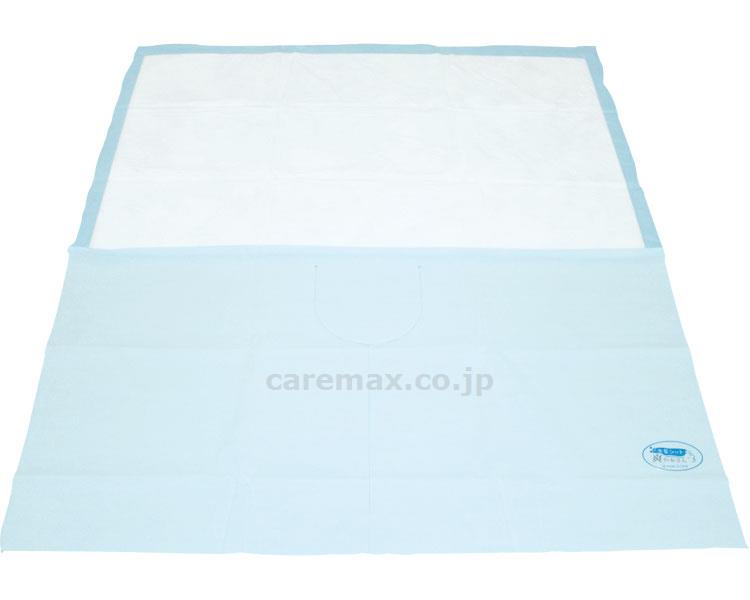 商品の仕様 ●サイズ／幅90×長さ110cm ●重さ／約200g ●材質／吸水シート部・表面材：ポリエステル、吸収材：綿状パルプ・吸水紙・高分子吸水材、防水材：ポリエチレン、ケープ部：レーヨン不織布・ポリエチレン ●吸水量／約1.5L ●生産国／日本 商品の説明 ・ベッドでの洗髪を簡単に！ ・洗髪に使う水は、吸水シートで吸収し、ベッドを濡らしません。 ・衛生的な使い捨てタイプです。 【使用方法】 1.頭部を上げて切り込みの間に首を通します。 2.切り込みの端を胸の前で合わせます。 3.シートの上で洗髪ができます。