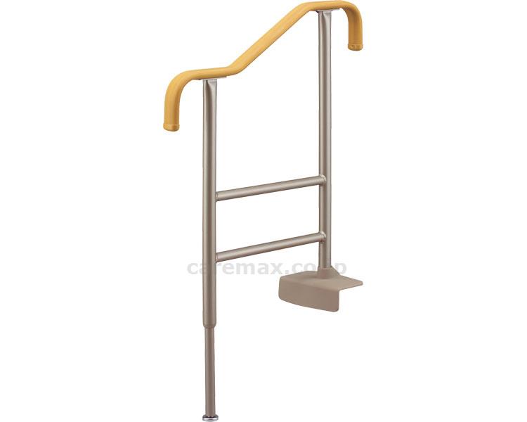 商品の仕様 ●サイズ／幅21×奥行67×高さ81～120cm ●対応段差／6～45cm ●重さ／4.6kg ●材質／本体：スチール、手すり：スチール（エラストマー被覆） ●最大使用者体重／100kg ●生産国／日本 商品の説明 ・玄関先での転倒防止！身体をしっかり支える玄関用手すり。 ・手すり形状：両端に水平部を設け、段差の昇降動作も安全。 ・固定板：ガッシリ挟んで安心の固定力。 ・手すり部全体に滑りにくく安心のエラストマーを採用。 ・スライド脚をカットして、かまちの高さに合せた高さ調整が可能。