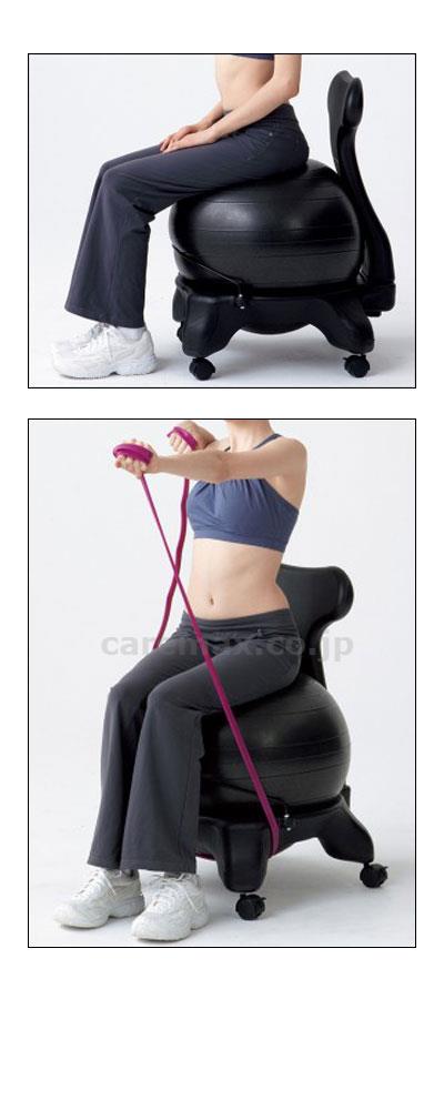 バランスボールチェア/ DB-120CB　ブラック [秦運動具工業]