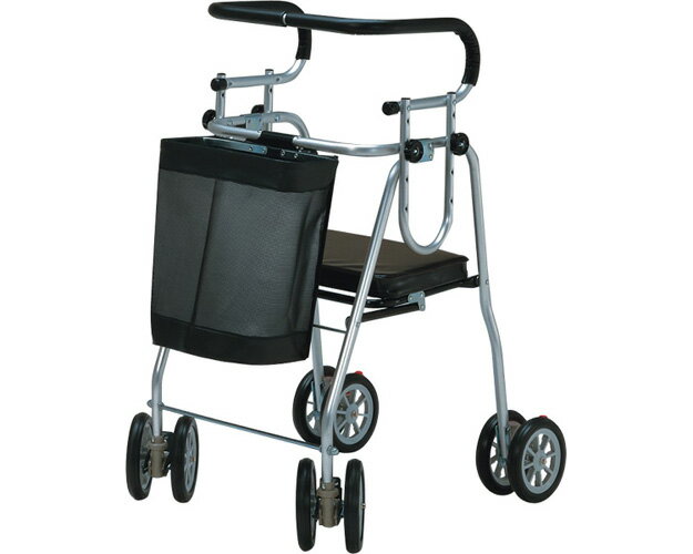 【送料無料】アシストシルバーカー　ニューデラックスフットストッパー付/ H007[五十畑工業]