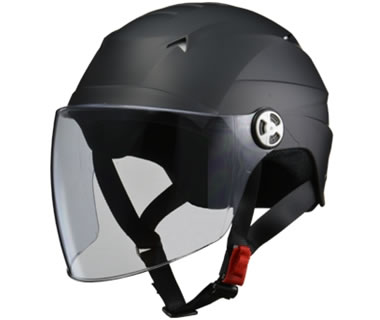 LEAD リード SERIO RE-41 開閉シールド付きハーフヘルメット マットブラック LLサイズ