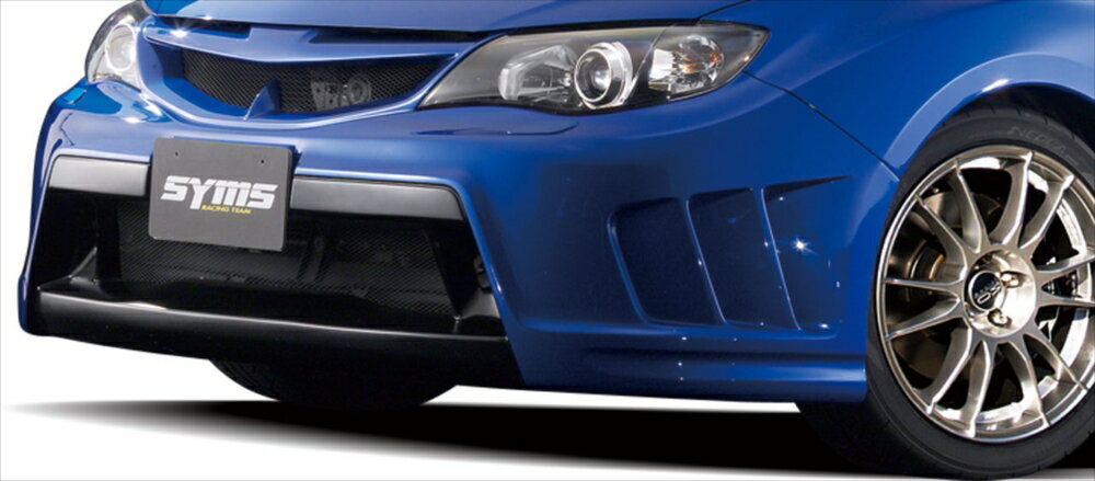 SYMS シムスレーシング フロントバンパー ヘッドライトウォッシャー付タイプ　グリル一体式 品番：Y3000GR001 車種：インプレッサ GRB /GRF