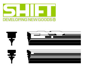 SHIFT シフト GAF-430 純正ワイパー用替えゴム(グラファイト・金具無し) GAFタイプ 大型バス用 幅6.5mm 長さ430mm 業務用10本入り 【NF】