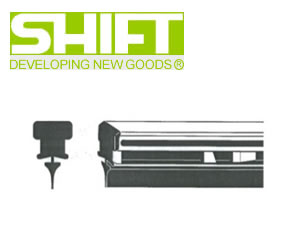 SHIFT シフト GH3-450 純正ワイパー用替えゴム(グラファイト・金具無し) GH3タイプ 幅10mm 長さ450mm 業務用10本入り 【NF】