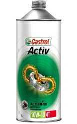 Castrol Activ 4T MA 1L 入数：12アクティボンド分子が吸着し、エンジンを確実に保護エンジンを停止すると、一般的なオイルは、エンジン内部やギヤーといった重要なパーツからオイルパンに流れ落ちてしまいます。このため、エンジンの摩耗のほとんどはエンジン始動時に発生しています。アクティブはエンジンが停止していても独自のアクティボンド分子がエンジン内部に吸着し、持続的な保護膜を形成します。この保護膜でエンジン始動時から走行中までエンジンを摩耗から守ります。＊2サイクルエンジンには使用できません。性能レベル：JASO MA SAE：10W-40 タイプ：部分合成油