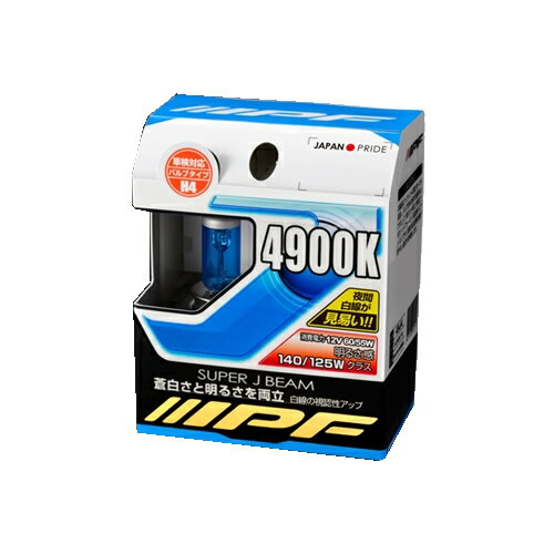 IPF 49J4 IPF ハロゲンバルブ スーパーJビーム H4 4900K 【NF】