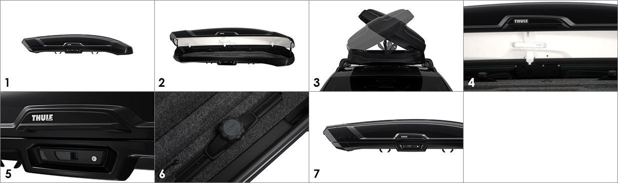 個人宅OK!Thule スーリー ベクター ルーフボックス TH6132 Thule Vector M チタンマット※沖縄/離島/一部地域別途大型送料/日時指定不可 2
