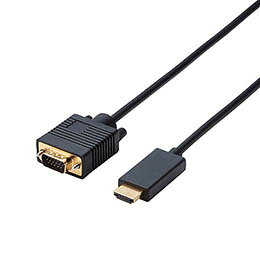 家庭剧院, 投影机 - ☆【5個セット】エレコム 変換ケーブル/HDMI-VGA/2.0m/ブラック CAC-HDMIVGA20BKX5