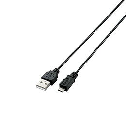 ☆エレコム USB2.0ケーブル/A-microBタイプ/スリム/0.5m/ブラック U2C-AMBX05BKX5