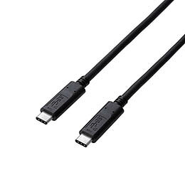 ☆【5個セット】エレコム USB3.1ケーブル/Gen2/C-Cタイプ/認証品/PD対応/5A出力/1.0m/ブラック USB3-CC5P10NBKX5