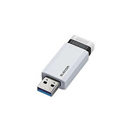 ☆エレコム USBメモリー/USB3.1(Gen1)対応/ノック式/オートリターン機能付/16GB/ホワイト MF-PKU3016GWH