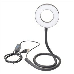 ☆エツミ VLOG LEDリングライト+スネークスティック 3.5インチ　ブラック VE-2299