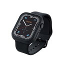 ☆エレコム Apple Watch45mm用フルカバーケース プレミアムガラス 高透明 AW-21AFCGBK