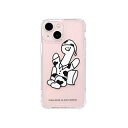 ☆168cm ハイブリッドクリアケース for iPhone 13 mini White Olly with パジャマ 168249i13MN