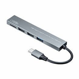 ☆サンワサプライ Type-C 3ポート コンボスリムハブ(microSDカードリーダー付き) USB-3TCHC19S