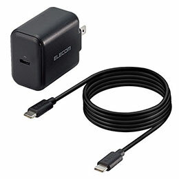 ☆エレコム USB コンセント PD 充電器 20W スマホ タブレット USB-C ×1ポート ケーブル付属 1.5m ブラック 高速 MPA-ACCP18BK