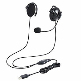 ☆エレコム ヘッドセット 耳掛け 有線 両耳 USB 軽量 黒 HS-EH02UBK ☆エレコム ヘッドセット 耳掛け 有線 両耳 USB 軽量 黒 HS-EH02UBK