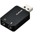 ☆【5個セット】エレコム オーディオ変換アダプタ USB-φ3.5mm オーディオ出力 マイク入力 直挿し コンパクト ブラック USB-AADC01BKX5(2)