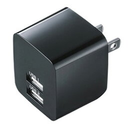 ☆サンワサプライ USB充電器(2ポート・合計2.4A・ブラック) ACA-IP44BK