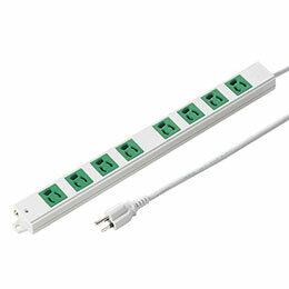 ☆サンワサプライ 3P、3m、8個口タップ緑色(バックアップ用) TAP-K8-3G