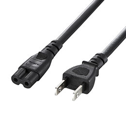 トラッキング火災予防絶縁キャップ付き電源コード●トラッキング火災予防絶縁キャップが付いた安全型電源コードです。 ●各社ノートパソコン、デジカメ、ハードディスクなどのACアダプタ用電源コードとしてご使用になれます。 ■定格容量:125V・7A(最大700Wまで使用可能) ■プラグ仕様:ACインレット(メガネ型・ストレートコネクタ)・2Pオス(絶縁キャップ付き) ■電源コード長:約2m(VCTFK　二重被覆コード) ■使用地域:日本国内のみ。日本以外ではご使用いただけません。 ■認証:電気用品安全法(PSE)技術基準適合品