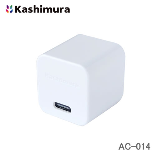 カシムラ ACプラグ コンパクトAC/USB充電器 Type-Cポート搭載 WH AC-014