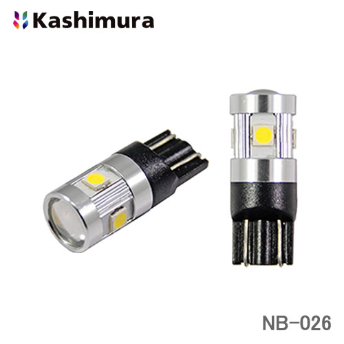＜郵送対応/時間指定不可/代引不可/他商品同梱不可＞カシムラ LED ポジション球 T10 6500K 6SMD 210LM NB-026