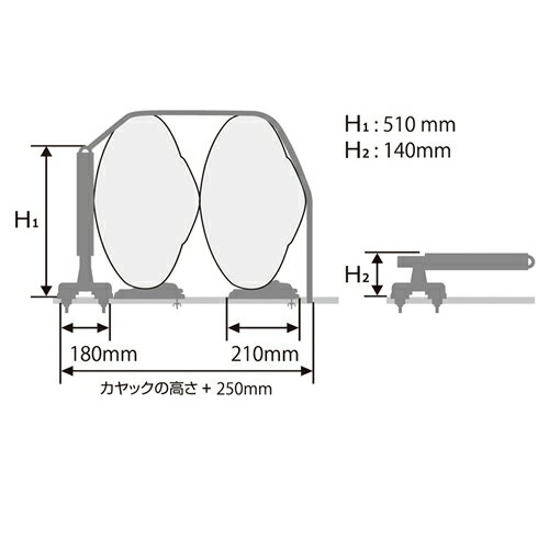 カーメイト INNO カヤックアタッチメント3 INA455 2