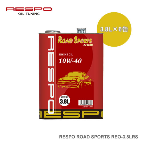 RESPO（レスポ） エンジンオイル Road Sports 10W-40 3.8L×6缶 1ケース